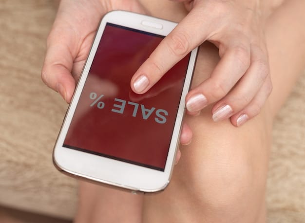 Close-up shot of someone's hands scrolling through the Shopee app on a mobile phone, with the screen showing various fashion items at discounted prices in a hidden section of the app. The lighting should be soft and inviting, emphasizing the ease of browsing and the potential for finding hidden gems.
