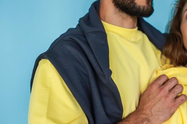 A close up contrasting image showing two t-shirts: one made of high-quality fabric with neat stitching, and another made of cheap, see-through material with loose threads, visually demonstrating the difference between quality and low-cost items on Shopee.
