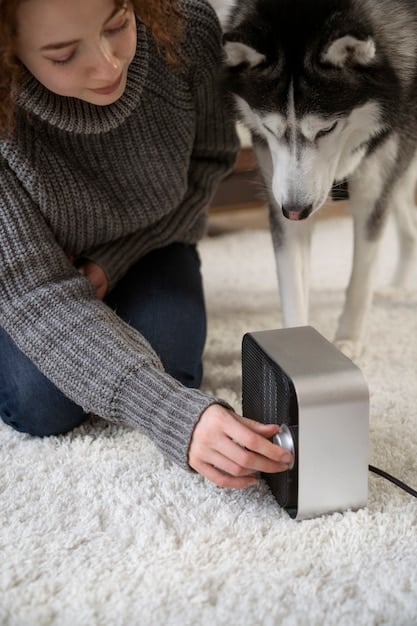 A split image showing a robot vacuum effectively collecting pet hair on one side and seamlessly navigating around furniture on the other side. Focus on the contrast and the robot vacuum's capabilities.