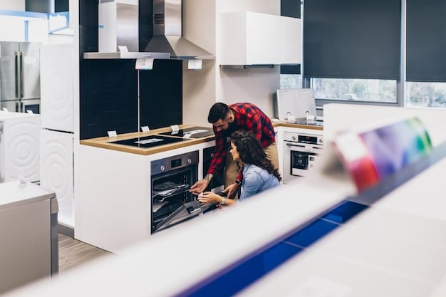 A modern kitchen featuring new appliances, countertops, and lighting, showcasing the potential for kitchen renovations during Shopee's Labor Day Sale.