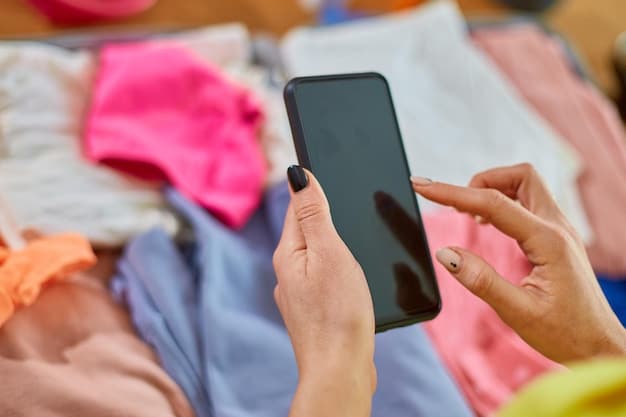 A close-up shot of a smartphone screen showing the Shopee app with numerous items listed at $5 or less. The items include colorful socks, simple t-shirts, and various small accessories.