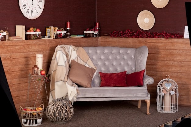 A beautifully decorated living room showcasing furniture and decor items purchased from Shopee. The image focuses on the cozy and inviting atmosphere, highlighting the positive impact of reinvesting in home goods.