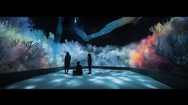 A stunning, photorealistic open-world game scene displayed on an 8K OLED TV, showcasing hyper-detailed landscapes, intricate character models, and vibrant lighting, emphasizing immersive storytelling.