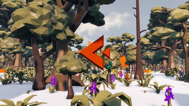 A split-screen image showing the same vibrant game scene, with one side demonstrating Standard Dynamic Range (SDR) and the other showcasing High Dynamic Range (HDR), emphasizing the enhanced contrast and color volume of HDR.