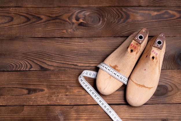 A detailed flat lay of various shoe measuring tools, including a foot measuring device, a tape measure, and a size chart, emphasizing the importance of accurate sizing for online footwear purchases.