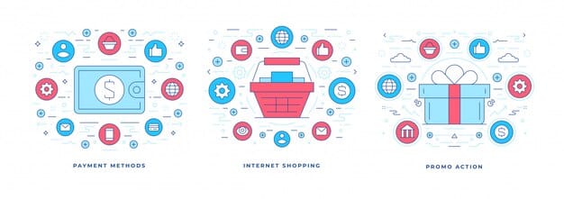 A digital visual representation of various coupon codes and loyalty points symbols overlaying a Shein shopping cart, illustrating combined savings.