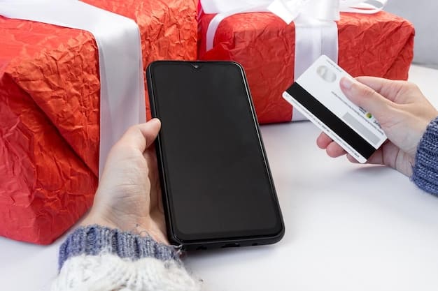 A close-up of a smartphone screen showing the Shein checkout page with various coupon codes being entered, and the total price visibly decreasing. A credit card is partially visible in the foreground.