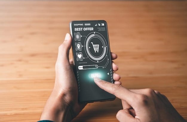 A person setting up price drop alerts on their smartphone, showcasing different apps and settings. The screen displays options for price thresholds and notification preferences.