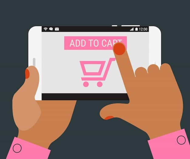 A screenshot of an online checkout page with a highlighted discount code box. A hand is shown typing the code into the box, with a clear call-to-action button labeled 