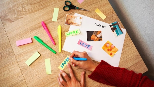 A close-up shot showing hands crafting a scrapbook with photos, stickers, and colorful markers. The picture highlights handmade gift-giving as a personal and affordable alternative. Shopping for Gifts: How to Find the Perfect Present Without Breaking the Bank.
