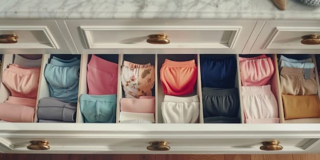 A well-organized closet showcasing a curated collection of clothing items in neutral colors, with pops of color in accessories. The closet is neat and tidy, reflecting a conscious approach to building a versatile wardrobe and a commitment to The Power of Personal Style: Expressing Yourself Through Fashion in the US.