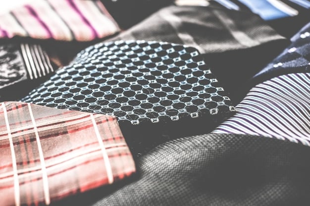 A close-up shot of various fabric swatches and clothing accessories, representing different textures and styles appropriate for various dress codes. The image is well-lit and detailed, highlighting the importance of fabric and accessory choices when 