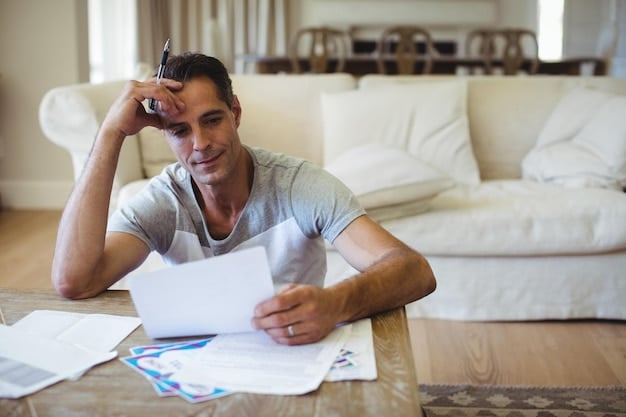 A person looking stressed while holding a large repair bill, contrasted with a relaxed person holding a home warranty contract, highlighting the financial relief a home warranty can offer.