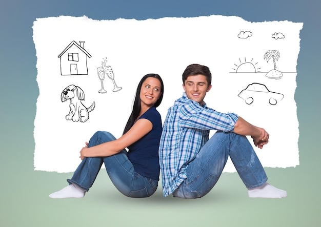 A split image showing two contrasting scenarios: on one side, a family sitting down to a home-cooked meal of vegetables, grains, and lean protein; on the other side, a family ordering fast food. The image illustrates the difference between resourceful cooking and less healthy, more expensive alternatives in the context of 'Healthy Eating on a Budget: Tips and Tricks for US Families in 2025'.