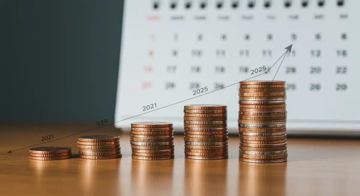 Compounding interest growth for retirement fund in 2025