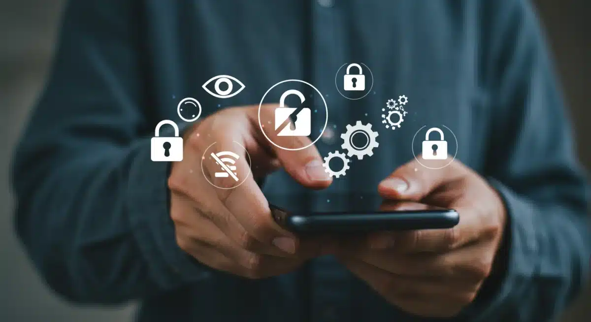 Smartphone displaying privacy settings, symbolizing individual control over personal data under new laws.