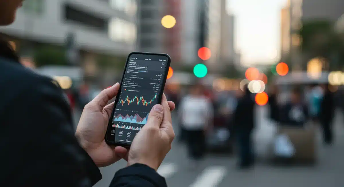 Individual checking financial news on a smartphone, reflecting economic impact.