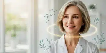 Woman finding peace with perimenopause and menopause treatments 2025