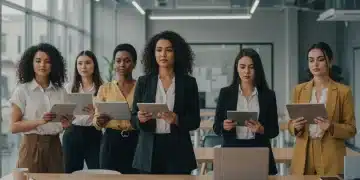 Professional women navigating 2025 job market with digital tools