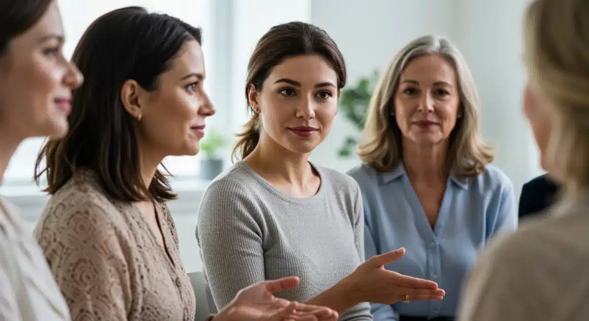 Women discussing updated perimenopause and menopause treatments