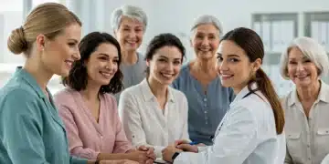Diverse women discussing preventative health with a doctor in 2025
