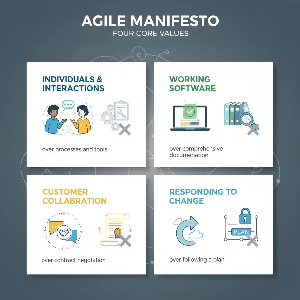 Agile Manifesto principles infographic