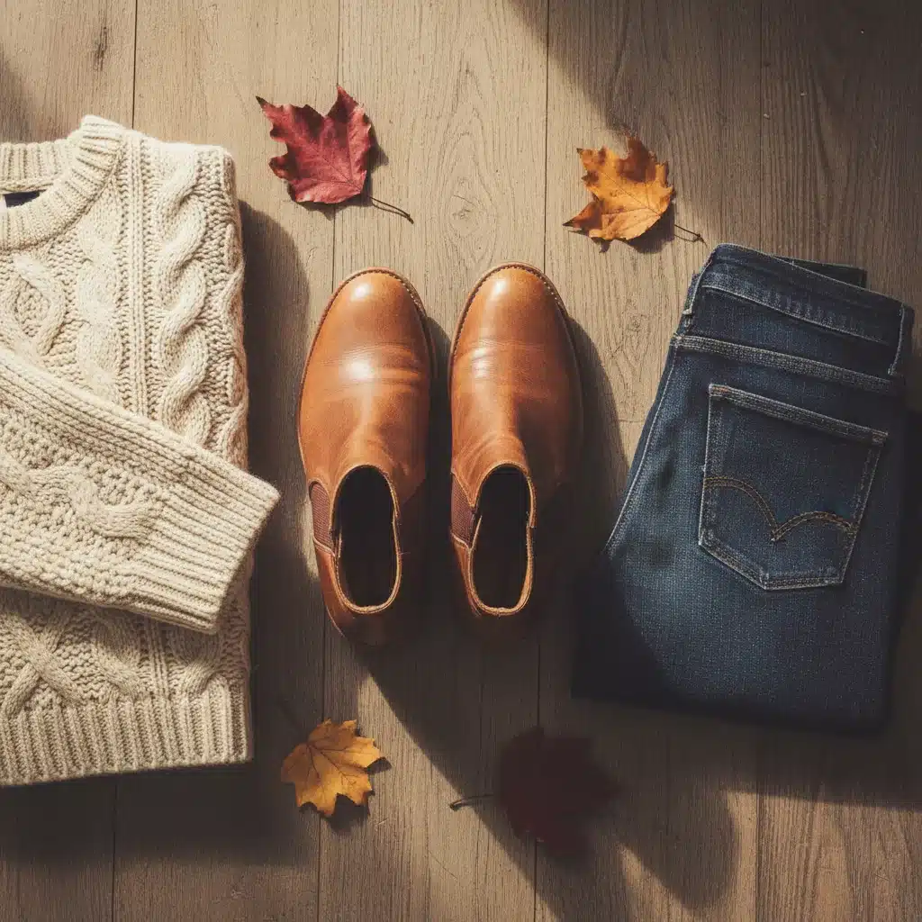 Classic brown leather ankle boots with fall outfit