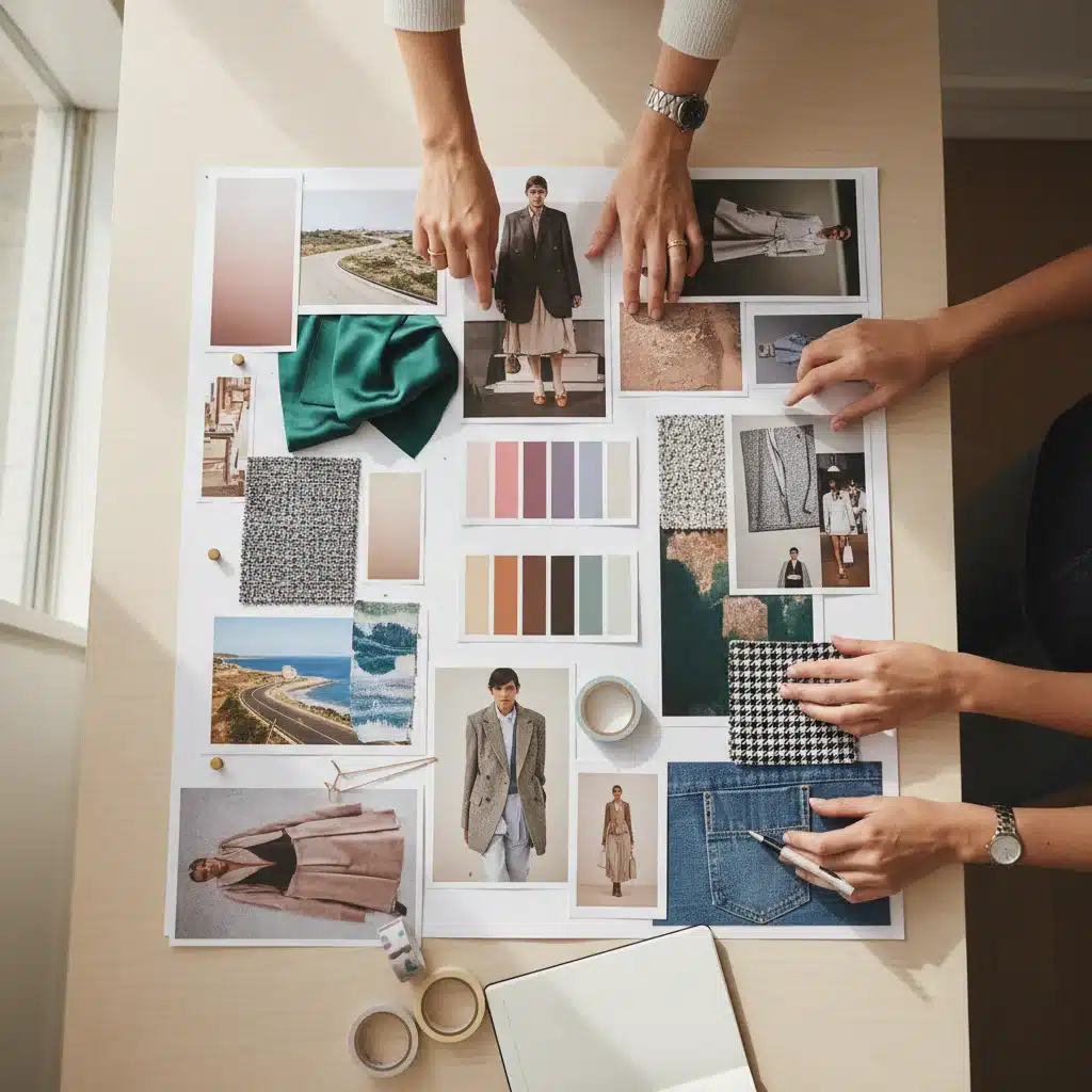 Fashion mood board for personal style discovery and planning