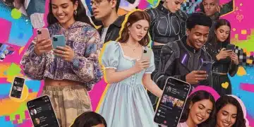 Gen Z navigating TikTok, influencing fast fashion trends with diverse styles.