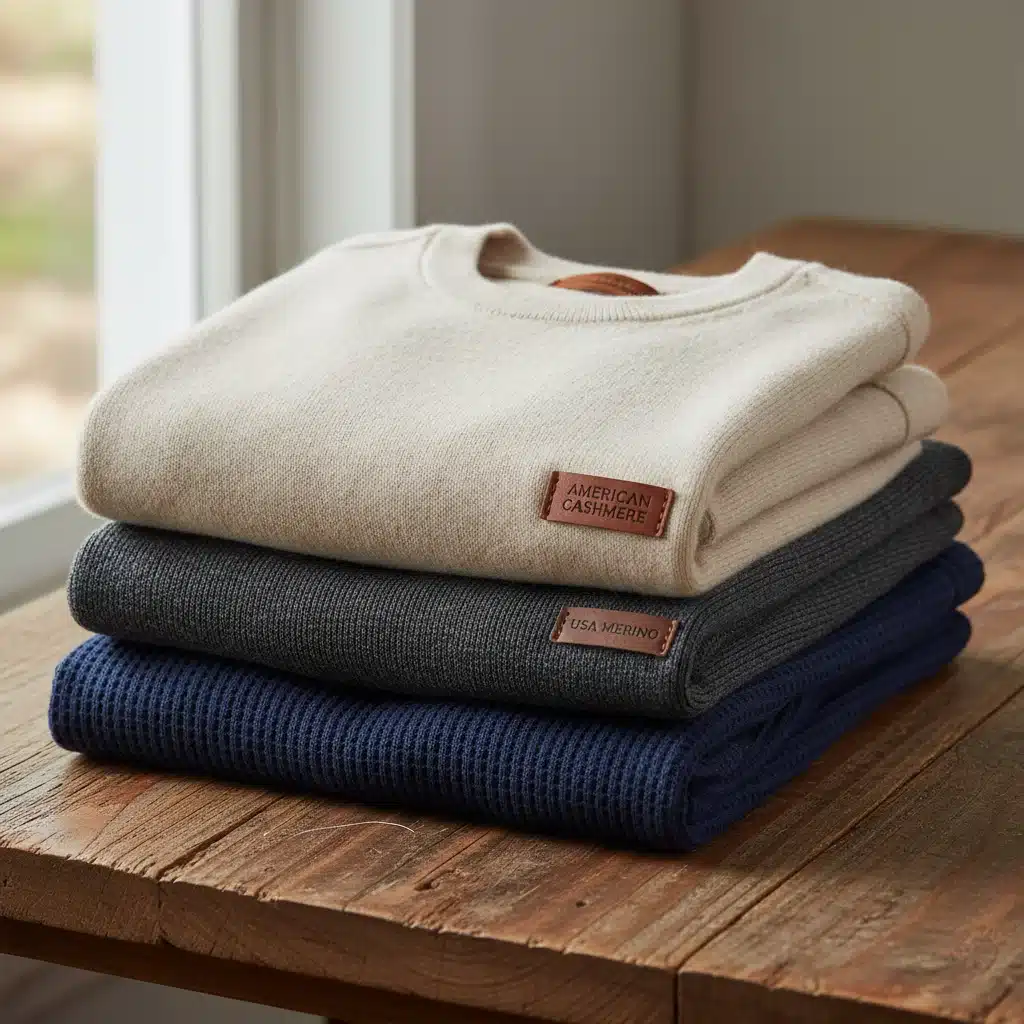 Diverse fabric textures for American fashion layering