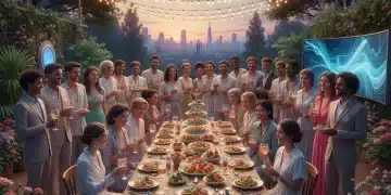 Guests enjoying an effortless summer entertaining party outdoors in 2026 with delicious food.