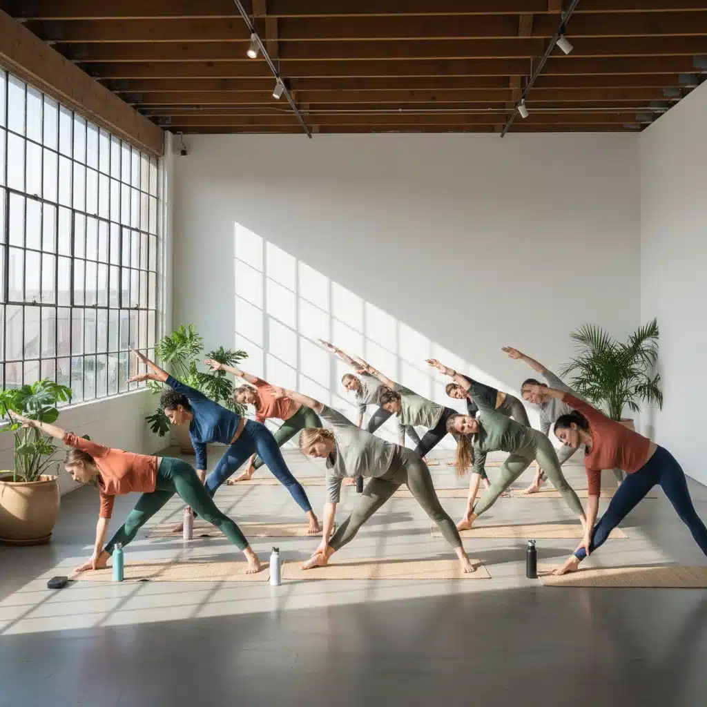 People exercising in sustainable athleisure wear, promoting eco-friendly fashion