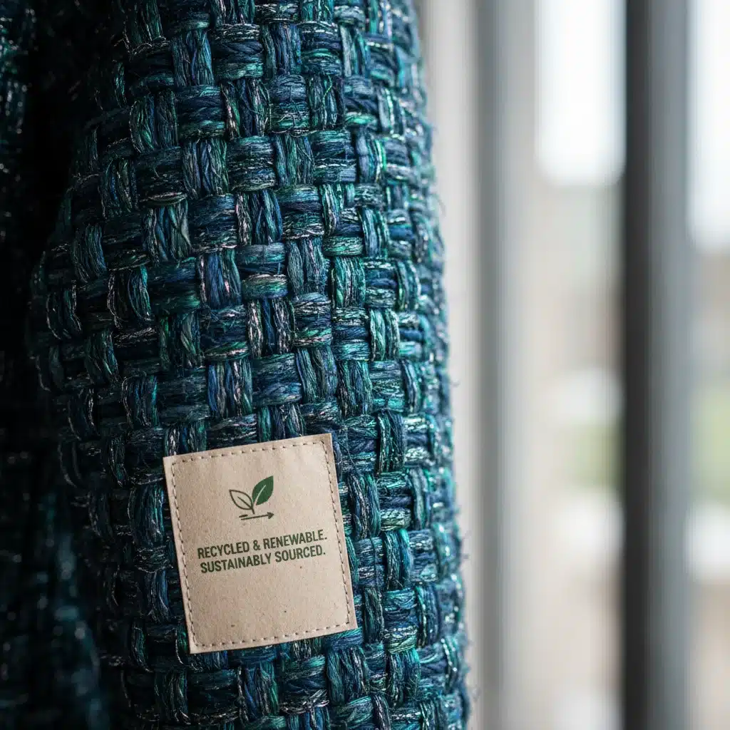 Sustainable fashion garment made from recycled materials