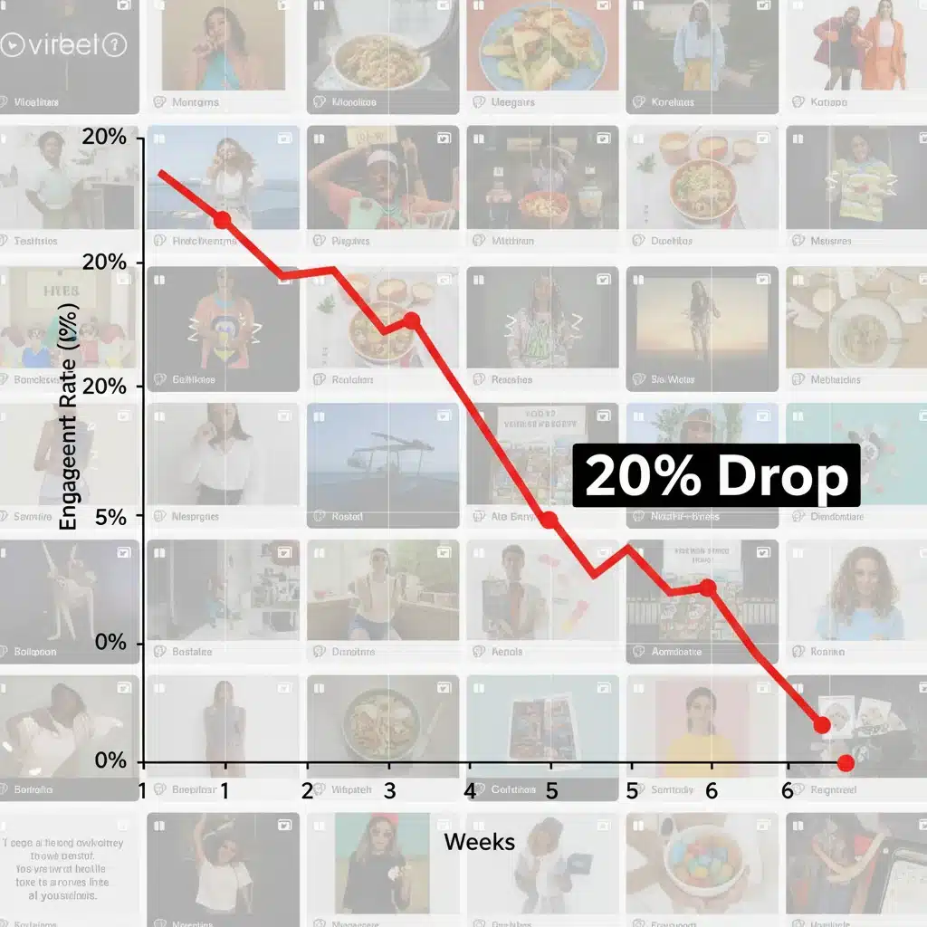Graph illustrating 20% decline in Instagram influencer reach