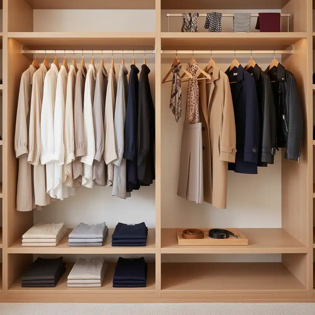 Well-organized capsule wardrobe with versatile clothing items