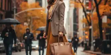 Woman confidently redefining her personal style in an urban setting